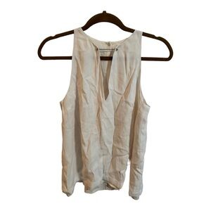 A.L.C. Ivory Sleeveless V Neck Blouse